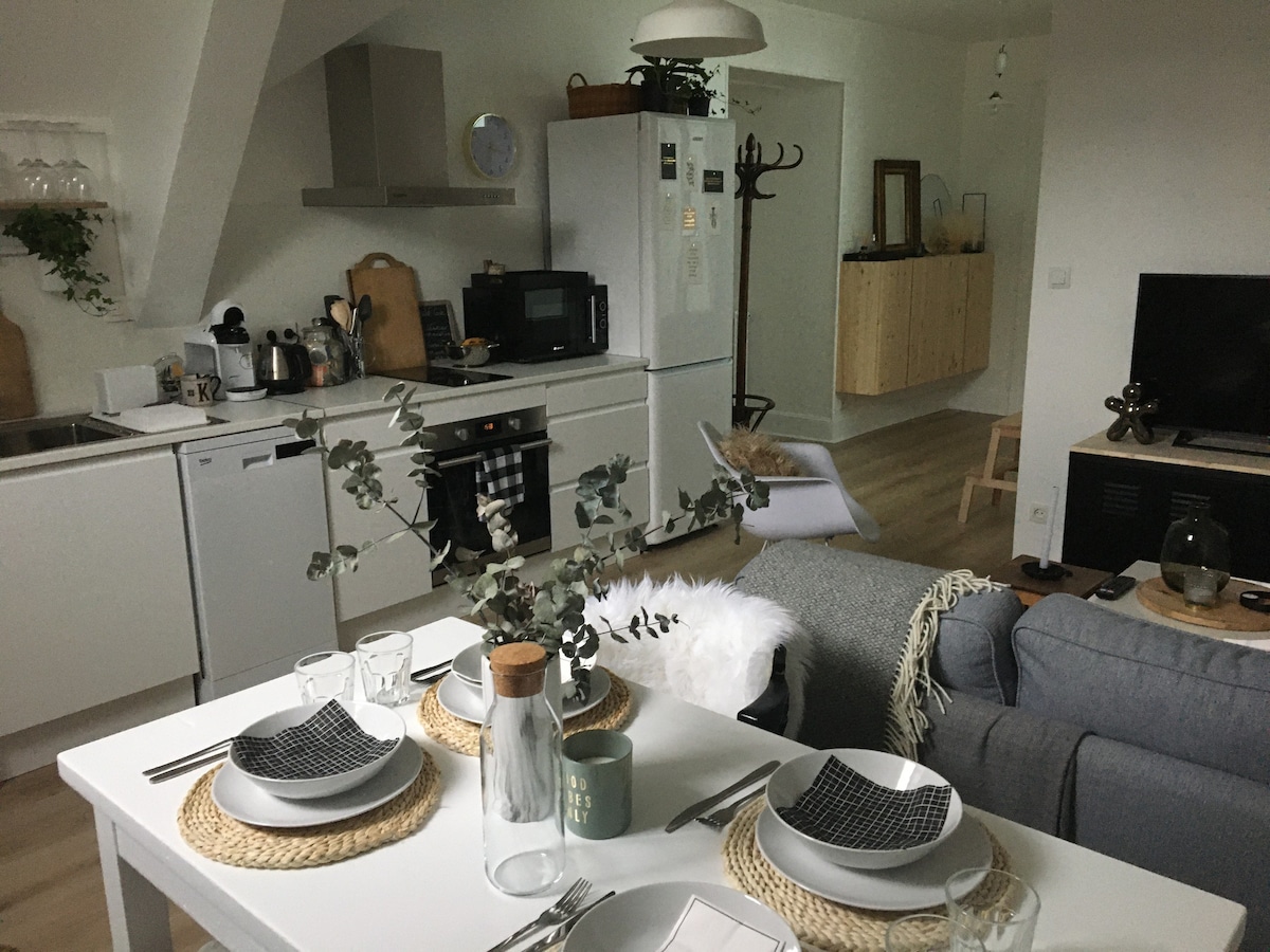 Appartement cosy 
Espace bien être dans le jardin