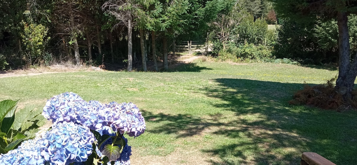 Acogedora cabaña en el campo.