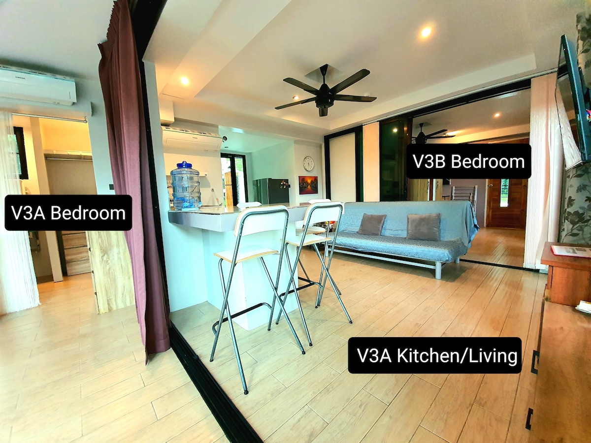 V3A + B +厨房2张床CrystalBaySilverBeach
顶层
公寓