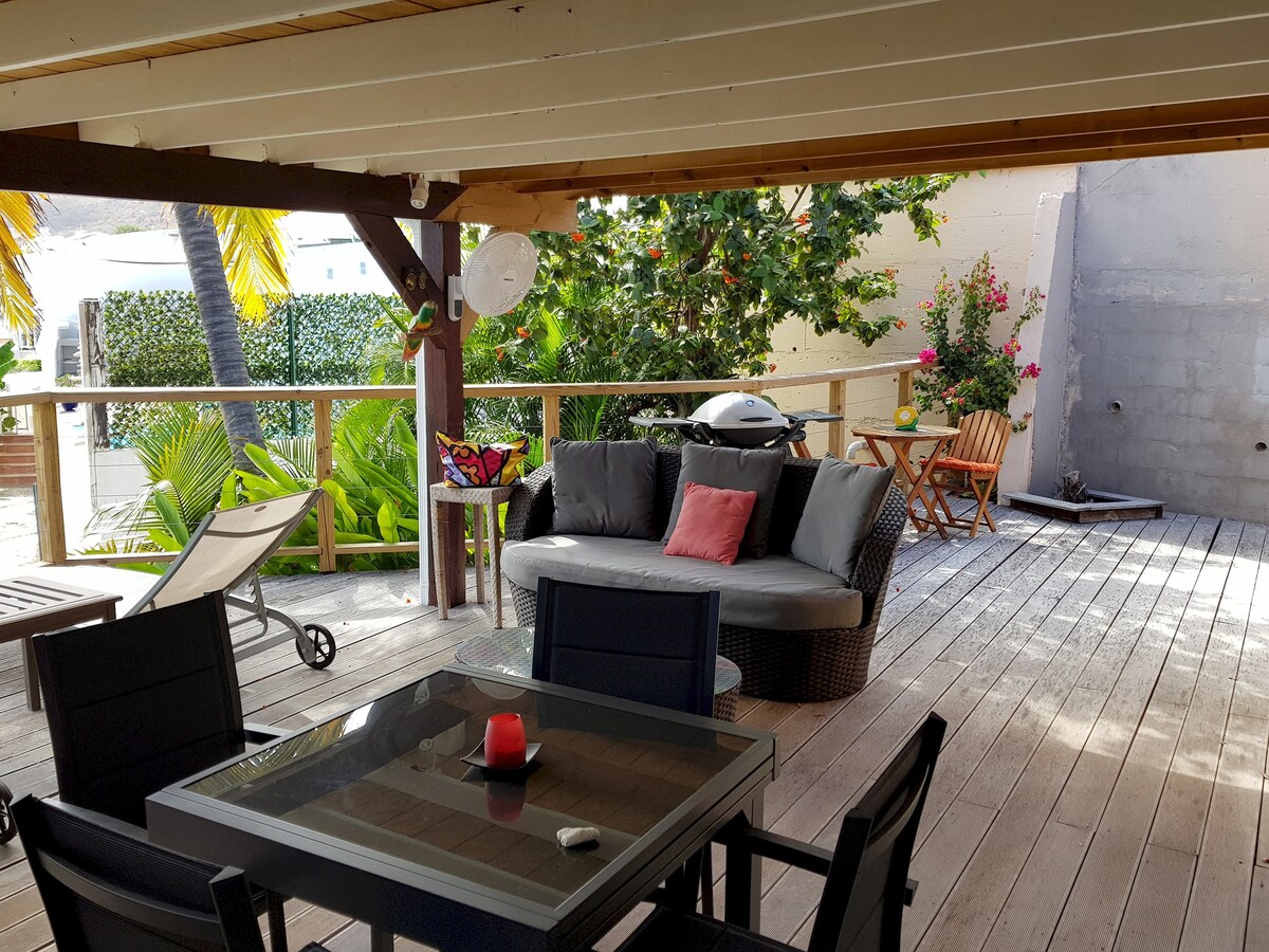 LES BALCONS D'OYSTER POND BUNGALOW N°3 WITH EXTRA LARGE TERRACE POOL LEVEL