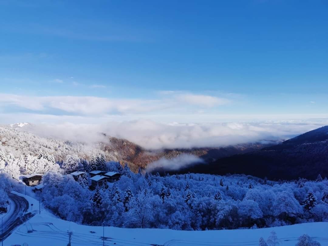 Les Monts d 'Olmes ：山坡脚下的公寓