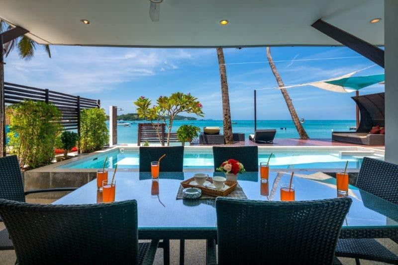 Stunning beachfront 4-bedroom villa