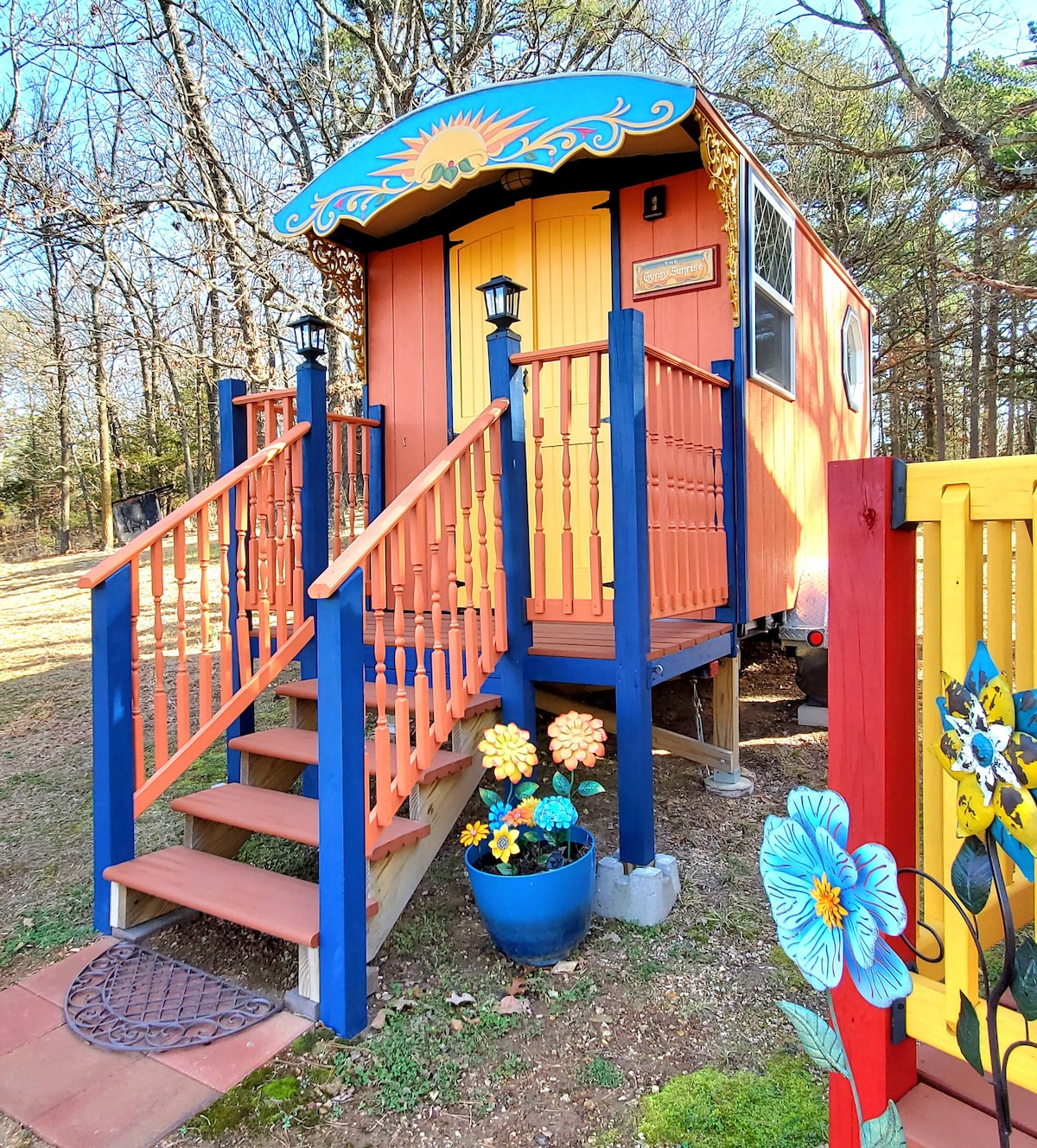 The Gypsy Sunrise, Gypsy Wagon Tiny House Glamping