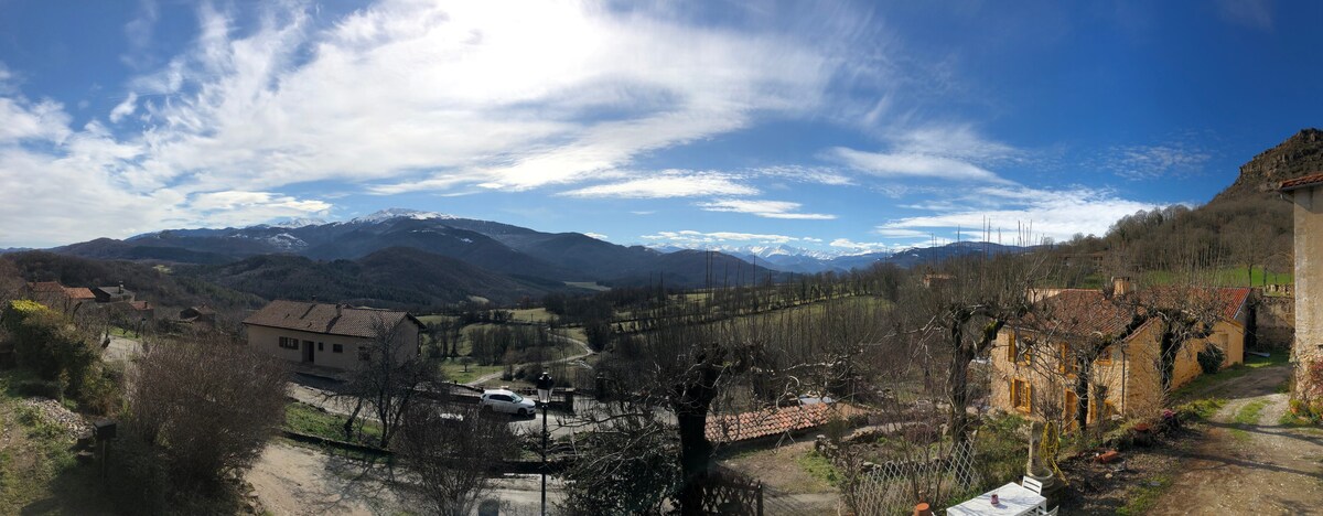 一楼住宿，可俯瞰Ariege Pyrenees