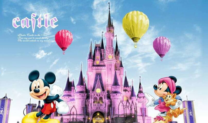 (迪士尼·米奇妙妙屋)主题【3卧单厅】·六人家庭套房·近迪士尼/靠