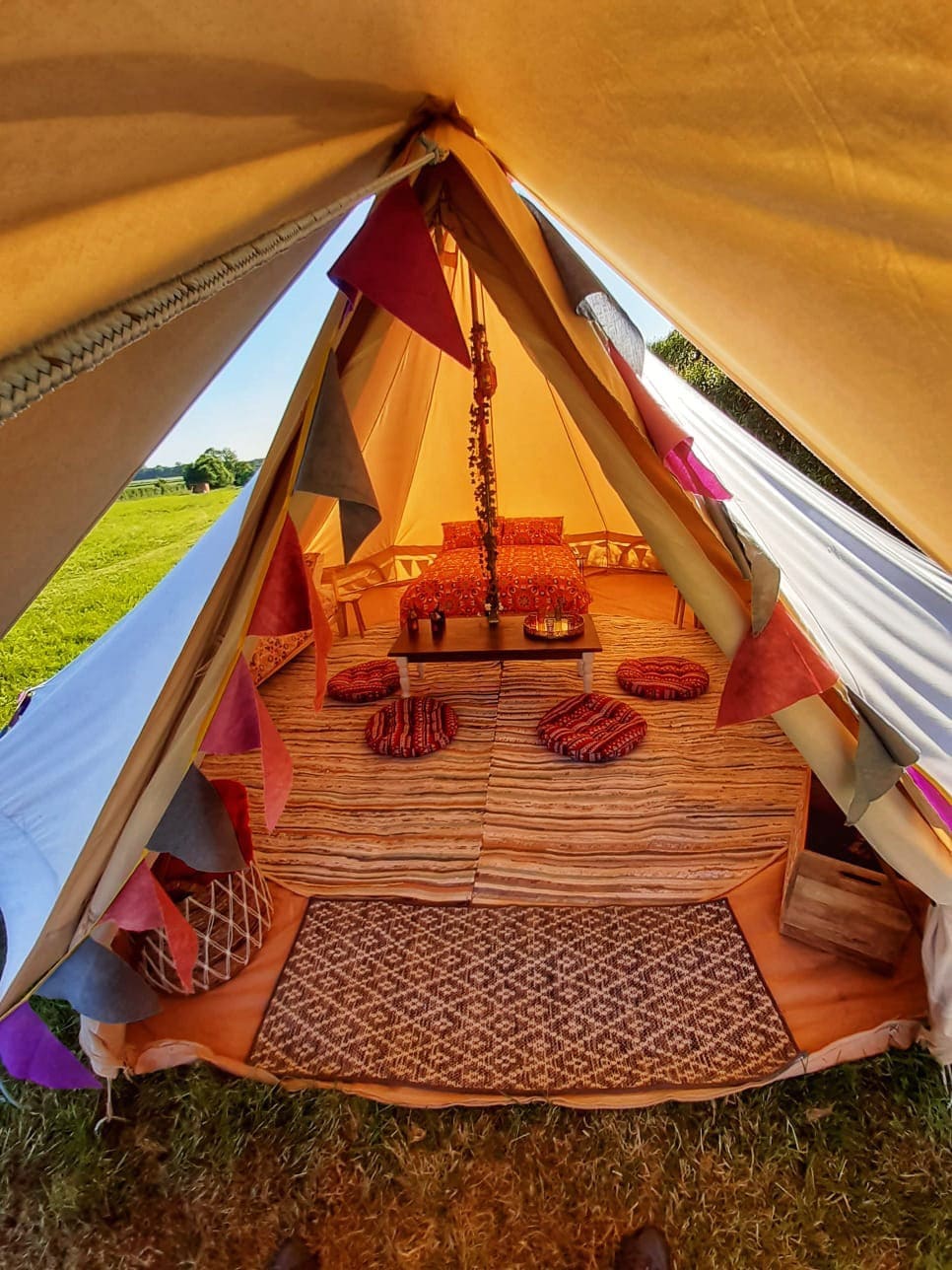 Lovely Bell Tent for 4 at Alpaca Farm