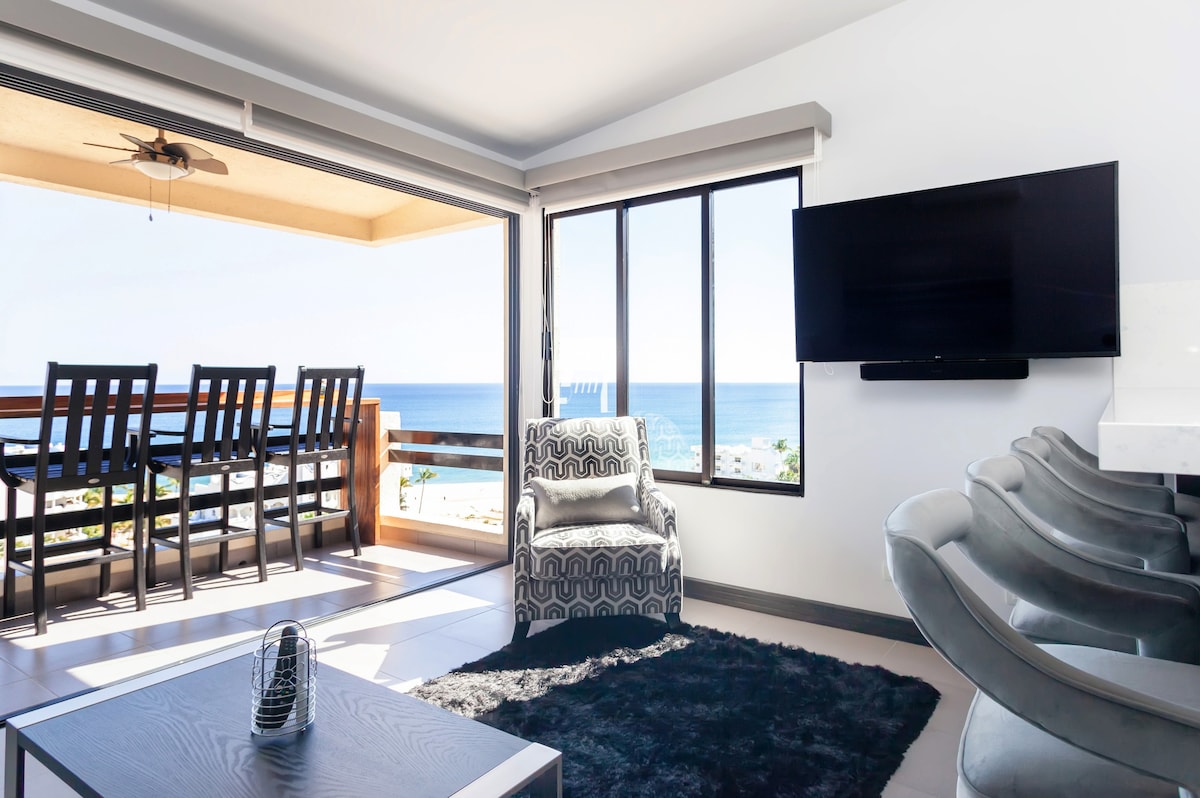 Costa Azul海滩顶层公寓I现代化2卧+游泳池