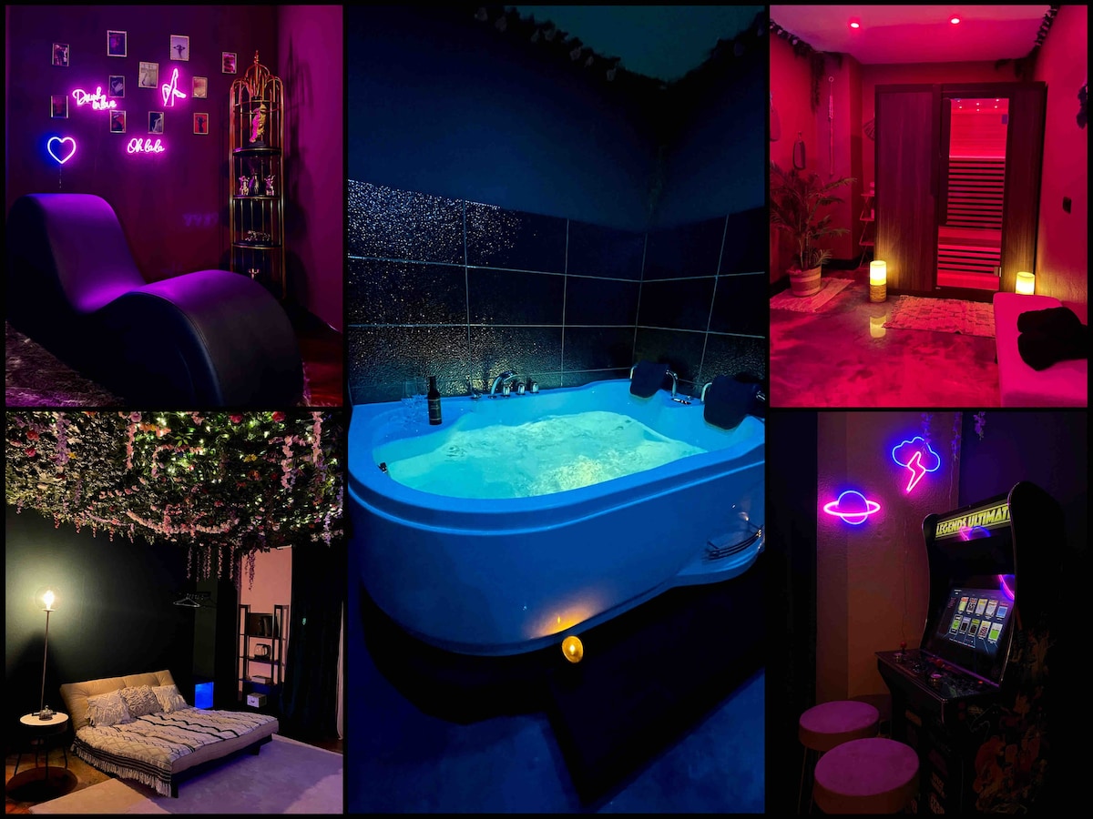 Suite der Sinne: Whirlpool,Sauna,Pole Dance &mehr