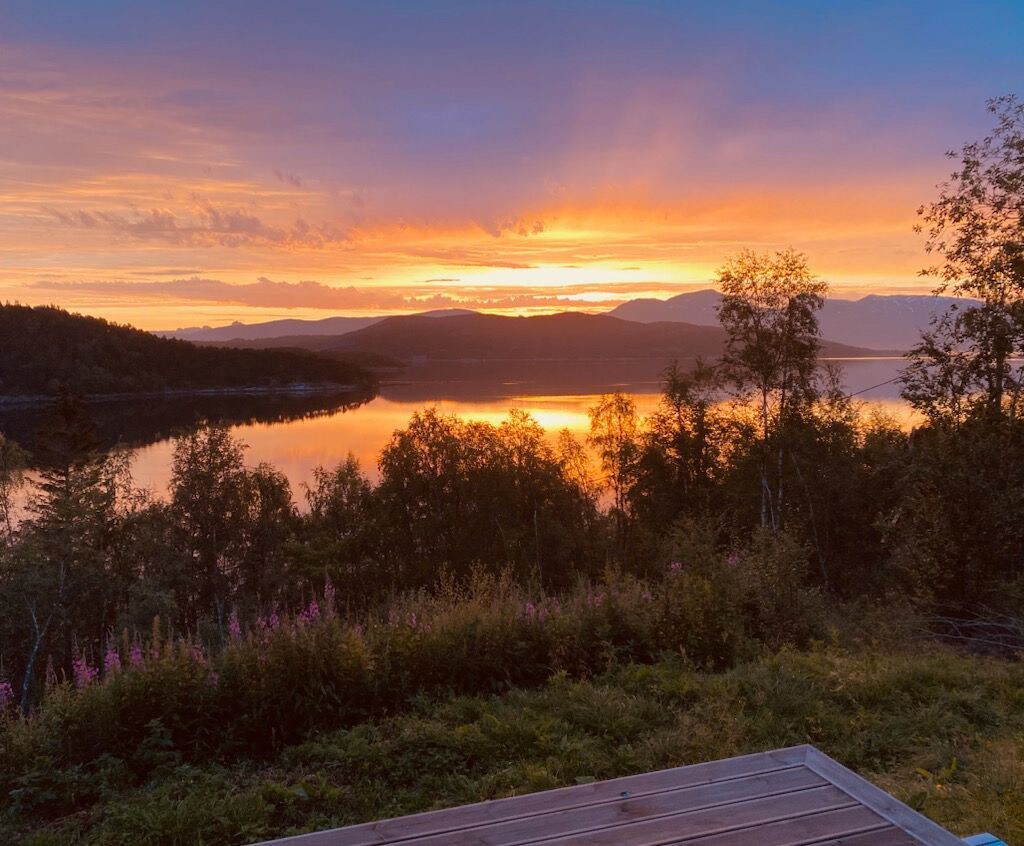 Hytte ved havet med fine turområder