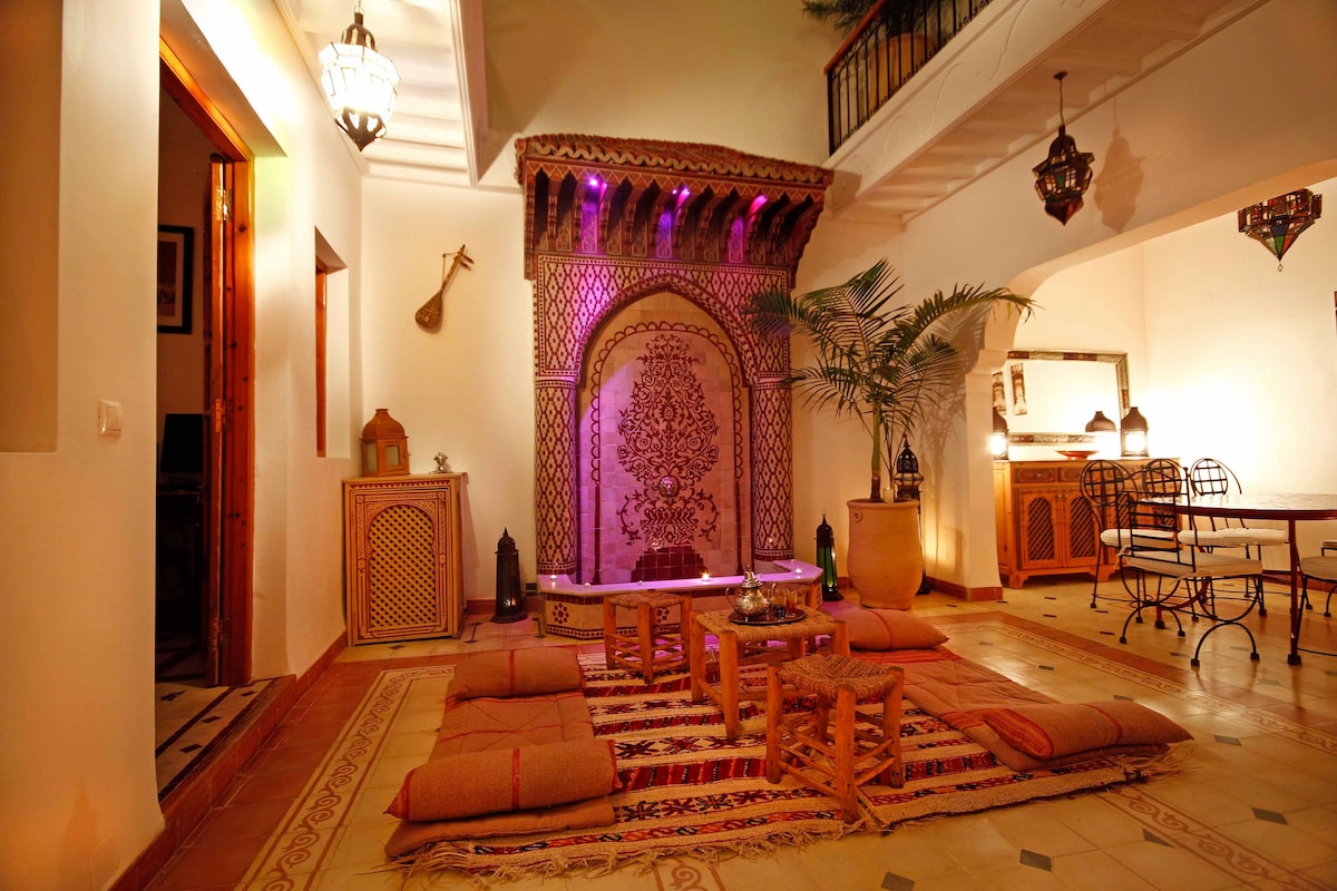 可爱的传统房子，麦地那马拉喀什