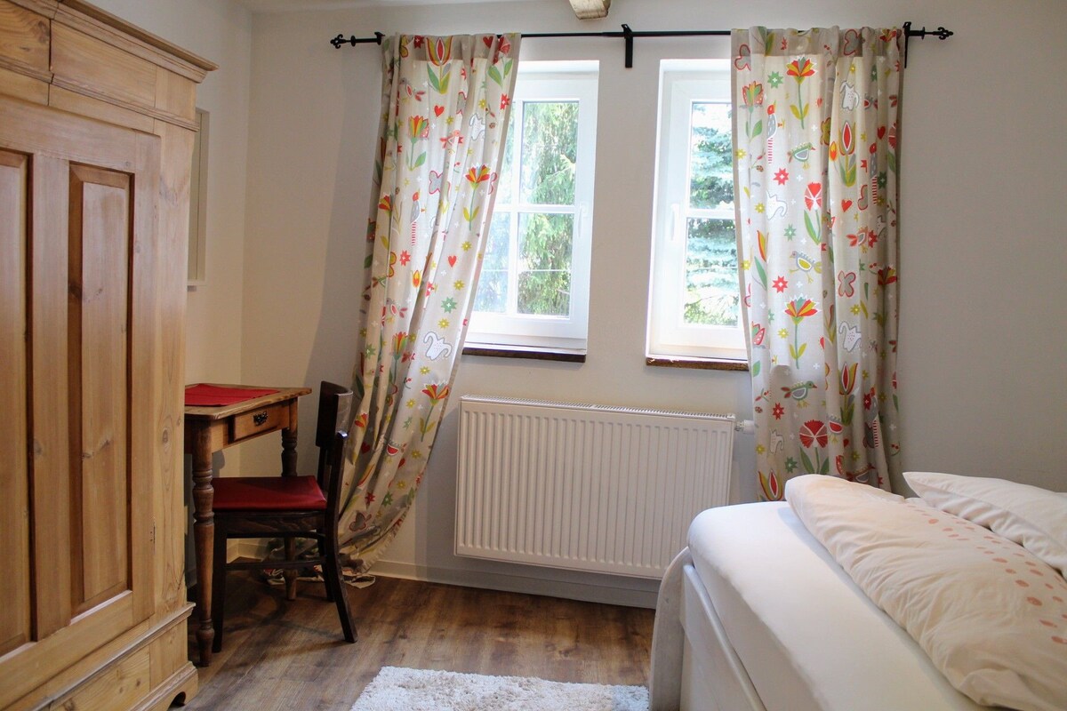 莱茵河畔的弗里德里希温馨舒适的半鼓式住宅。