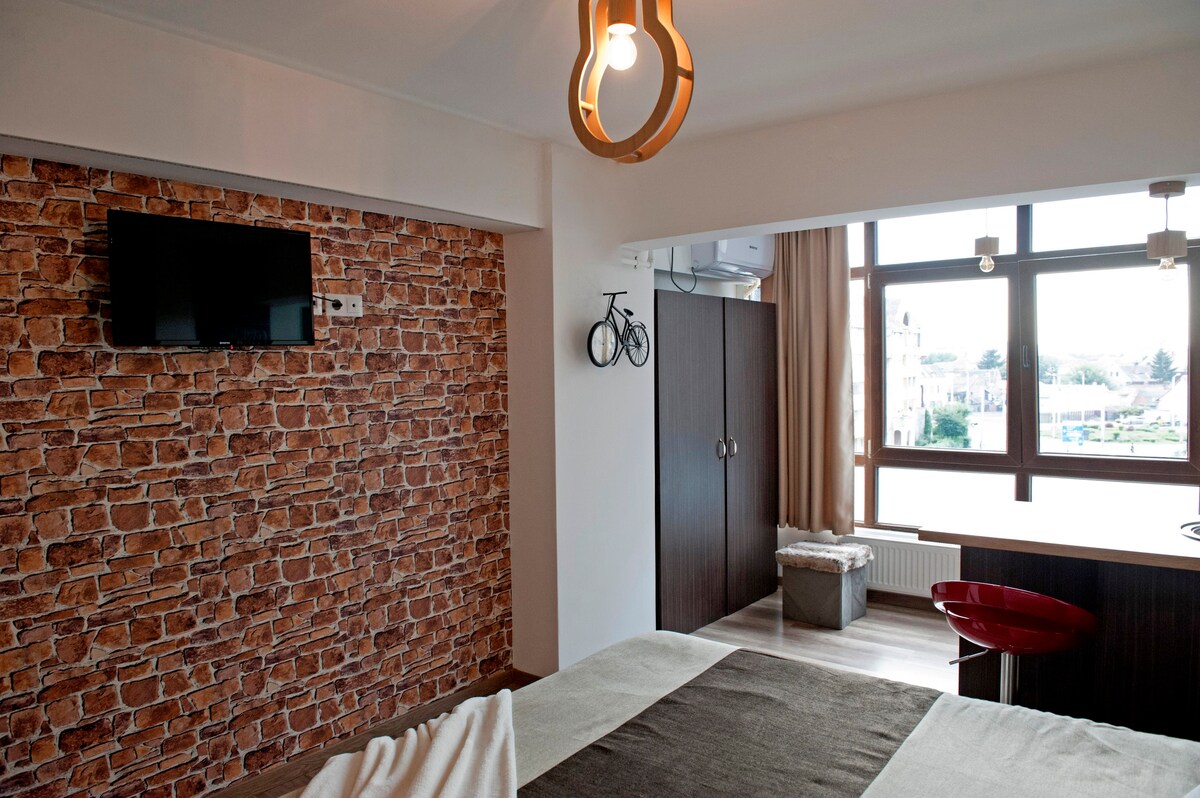 时尚公寓带空调和免费公寓-锡比乌莲花公寓
