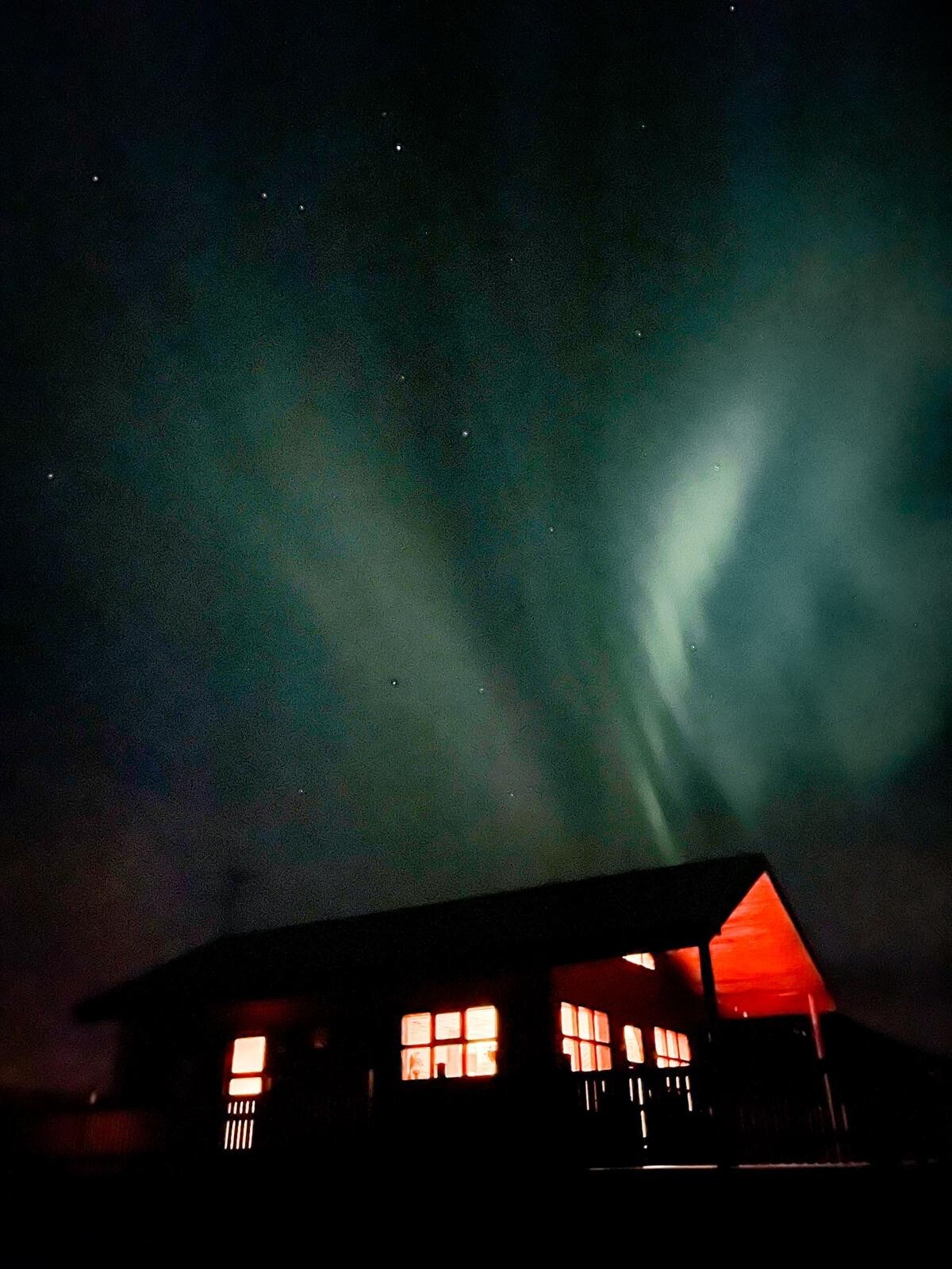 Aurora Borealis in the middle of Golden Circle