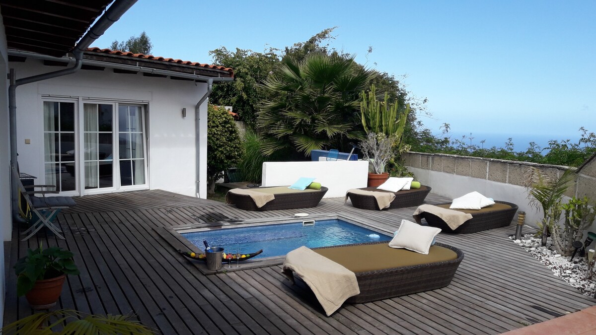 Casa Mar海景，私人泳池和无线网络
