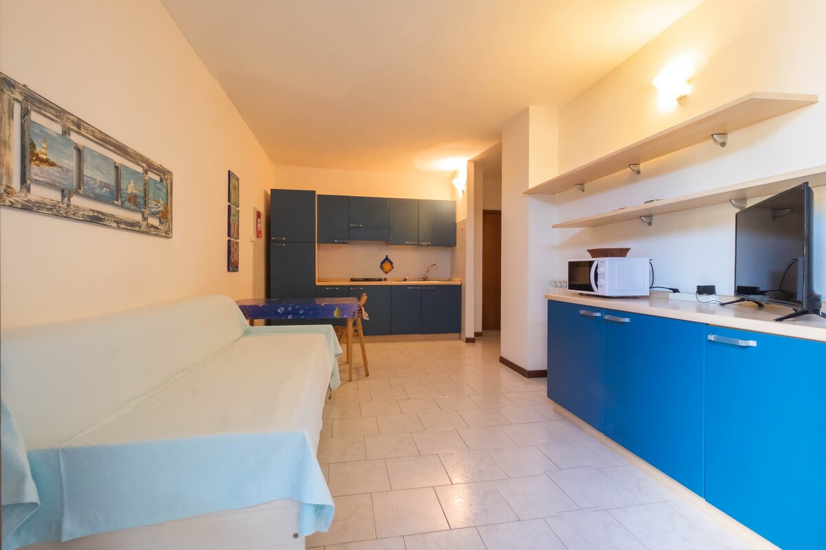 2-rooms-apt just 50 mt from the beach and services