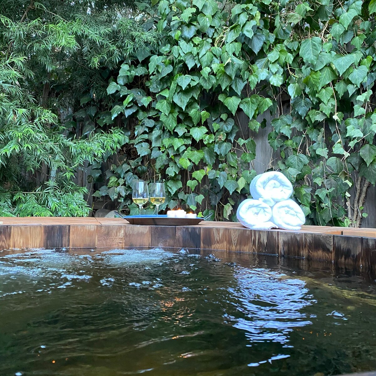 Topanga Sanctuary ，景色迷人，热水浴缸