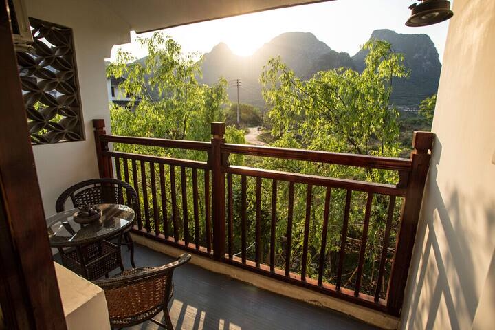 莲遇乡村民宿酒店-山景阳台房