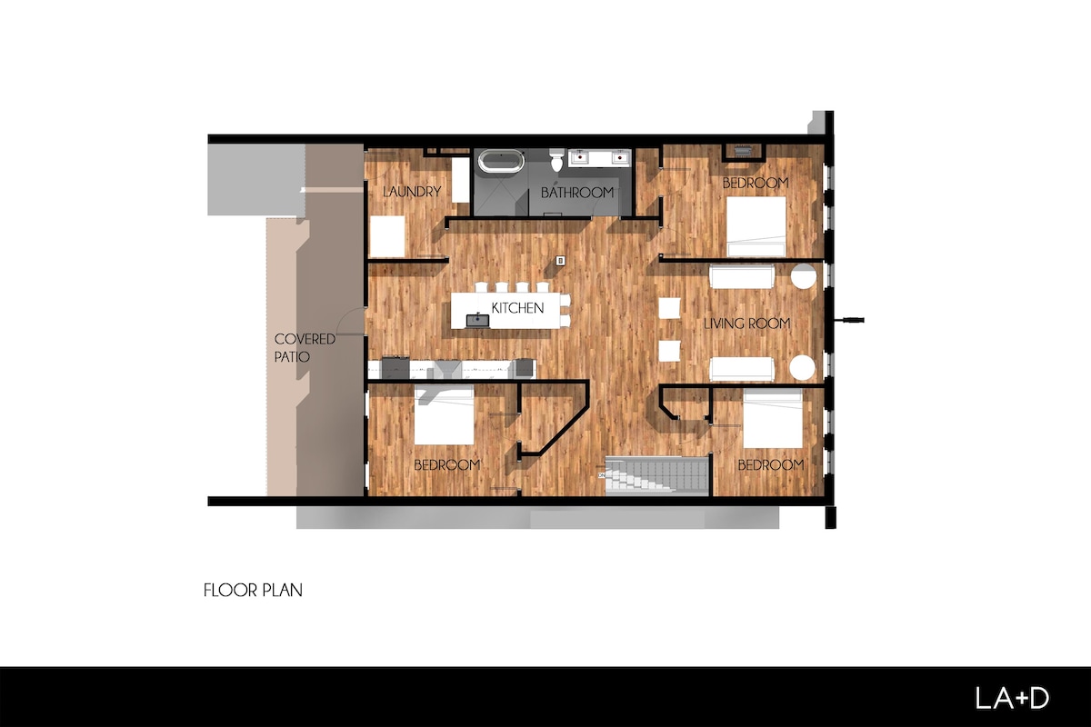 6楼的Loft （ 3间加大双人床卧室+大厨房）