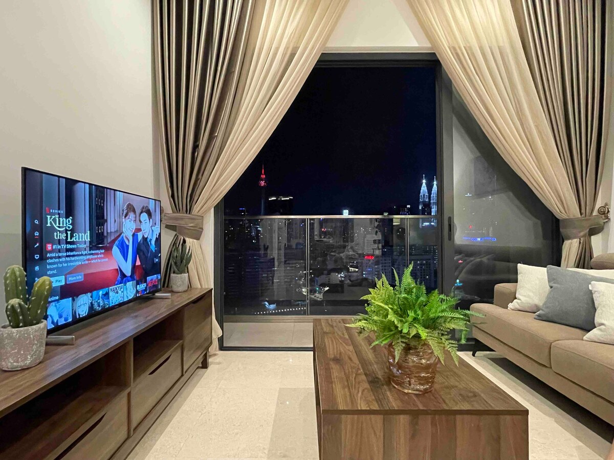 时尚的2卧/2卫公寓，可欣赏迷人的吉隆坡景观