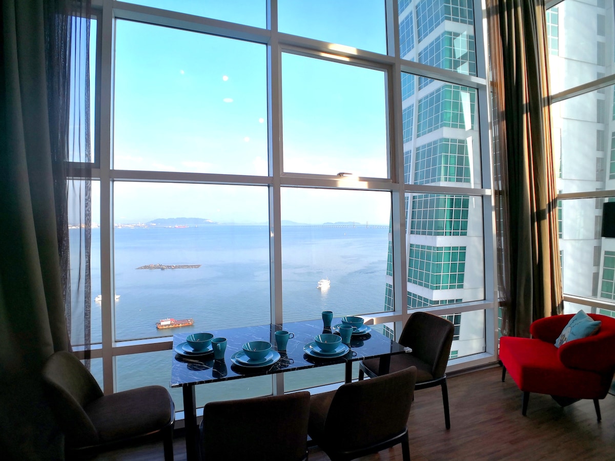 无敌海景日出海边套房 Seaview Sunrise Seafront Duplex Ma Lv15