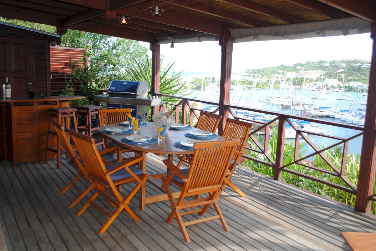 LES BALCONS D'OYSTER POND BUNGALOW SUITE  N°23 EXTRA LARGE TERRACE UPPER LEVEL