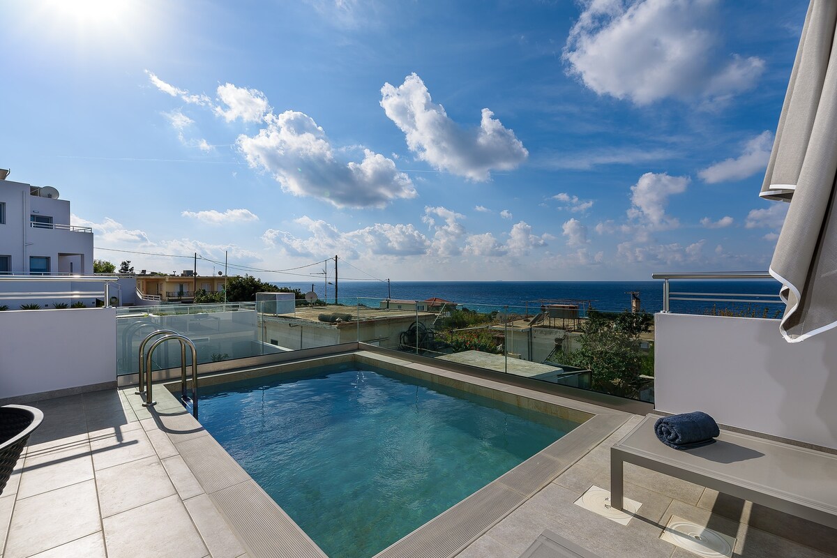 带私人泳池的日落Elafonisi海景公寓