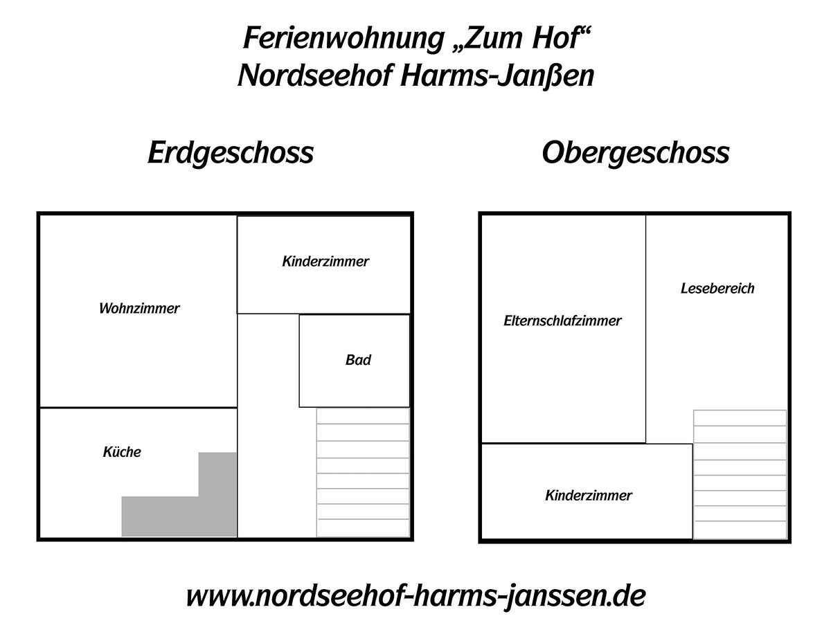 Ferienlandhaus Harms-Janßen, (Wangerland), Ferienwohnung "Zum Hof", 100qm, 3 Schlafzimmer, max. 5 Personen