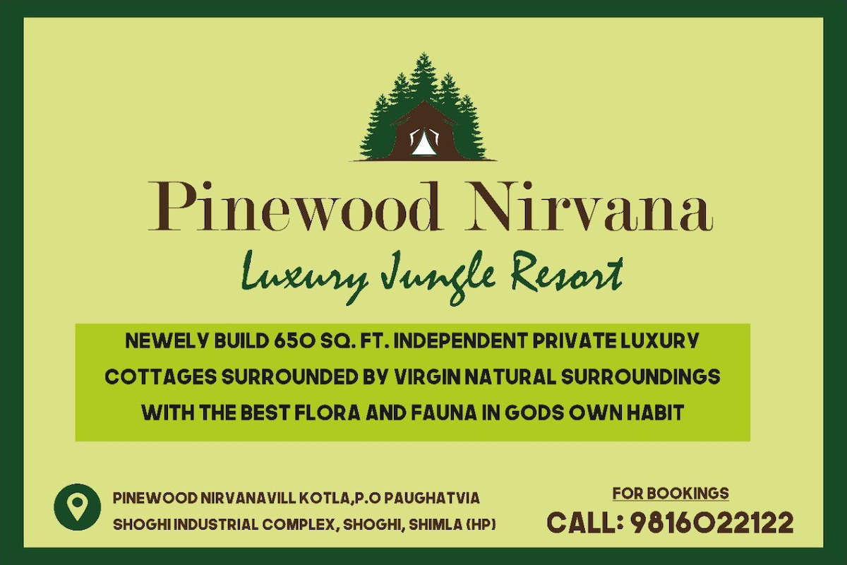 Luxurious Independent cottages in 20 acres ofpines