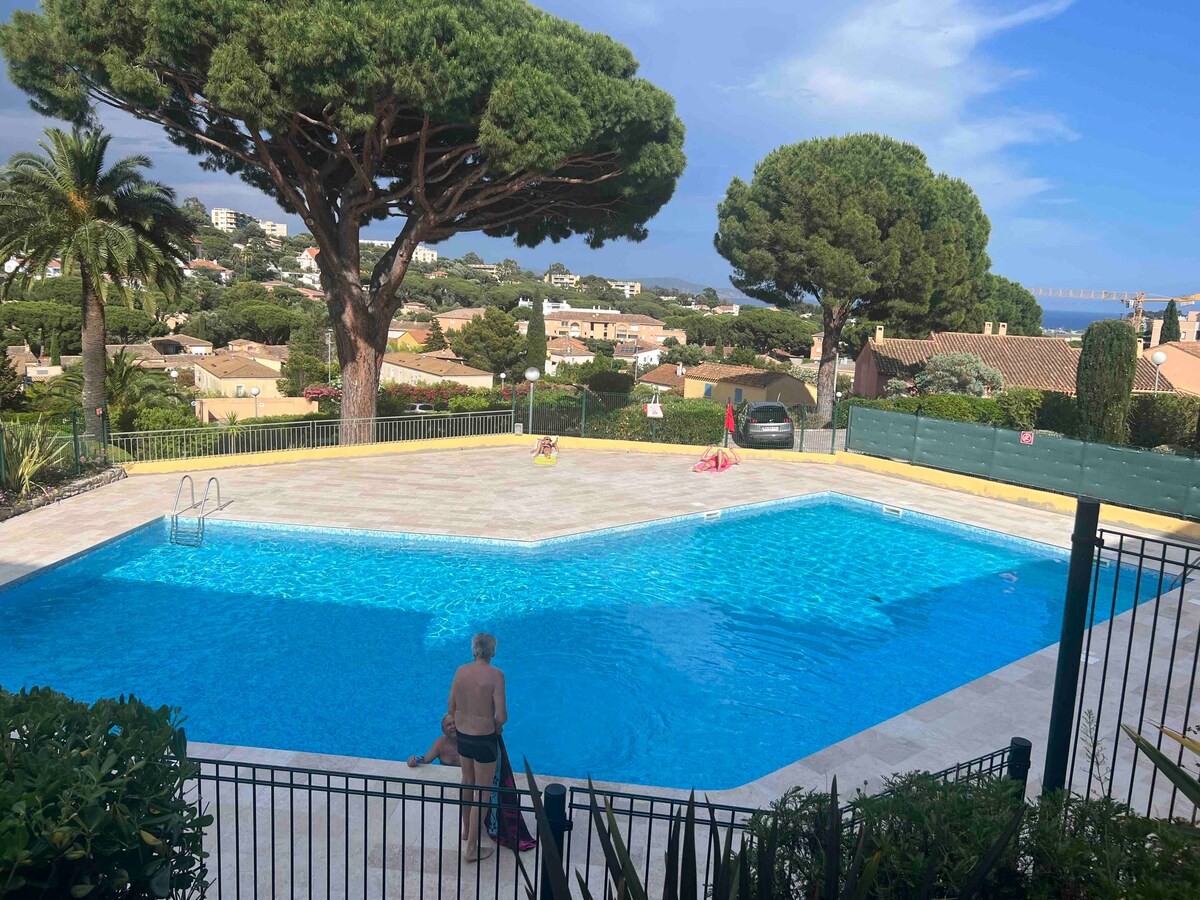 Cavalaire/Mer Mazet avec piscine et parking privé
