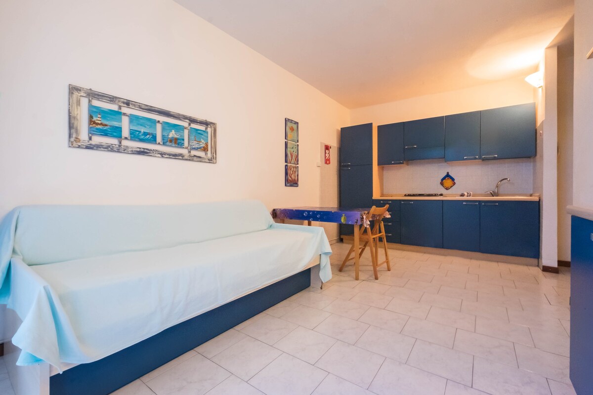 2-rooms-apt just 50 mt from the beach and services