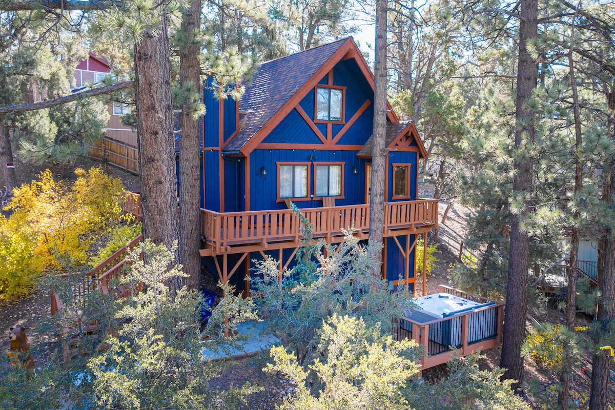 Big Blue: Luxury, Dog Friendly Cabin with Spa!