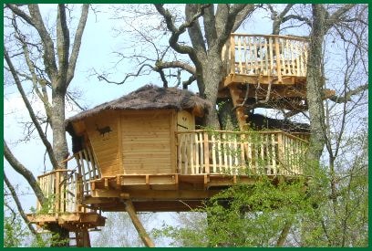 Cabane perchée 2/3 pers centre