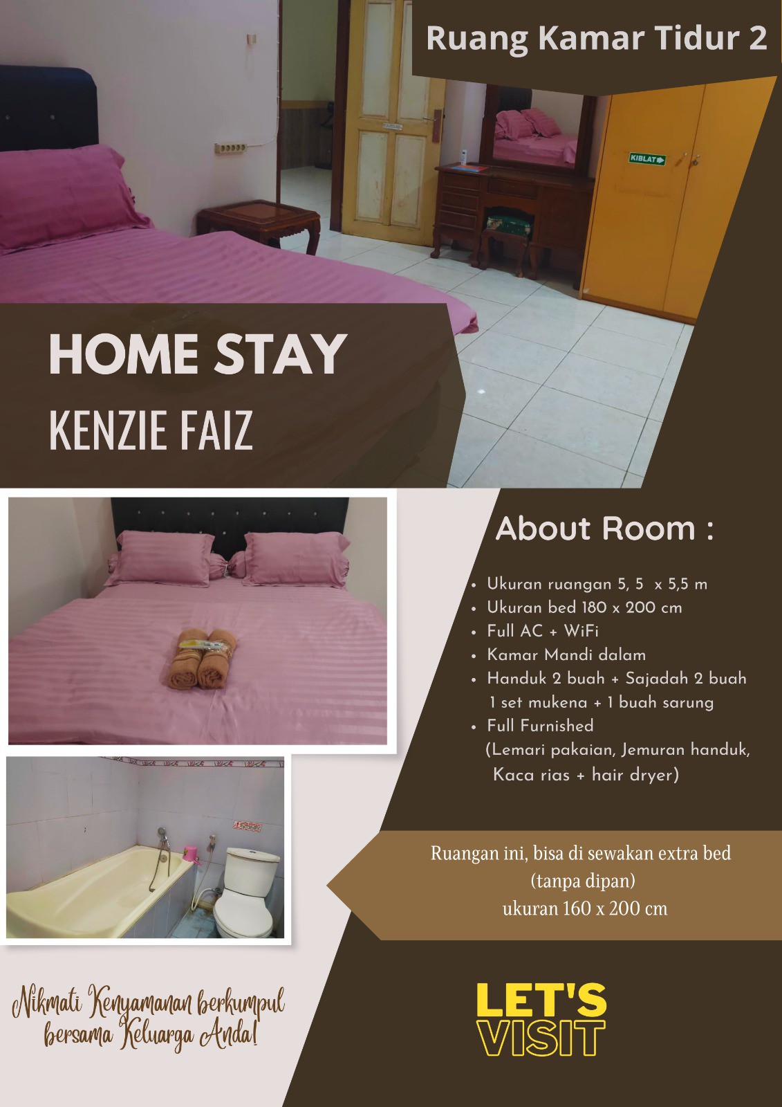 Kenzie Faiz Homestay cirebon, 5 kamar tidur