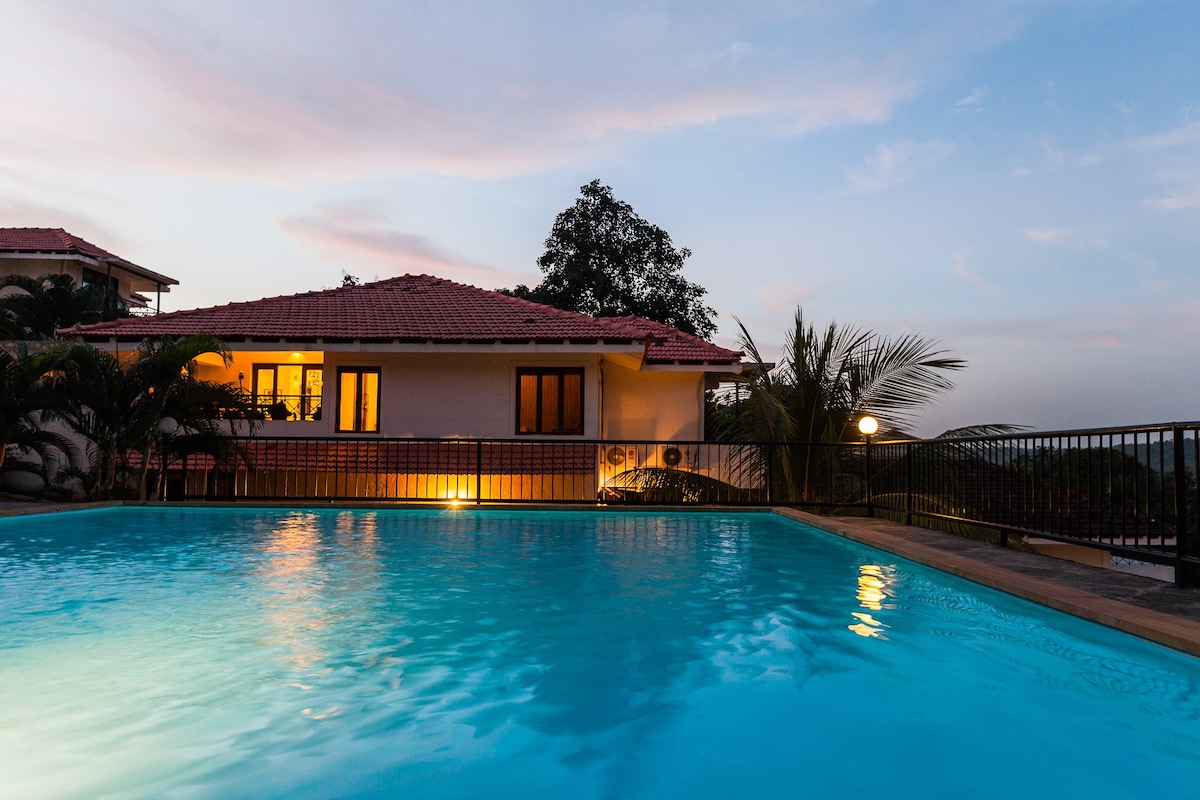 North Goa Serviced Villa w/ Car | Casino | Pool