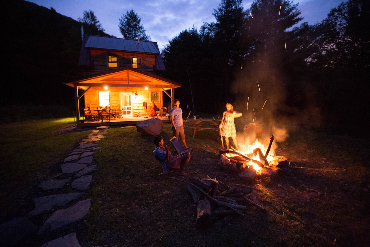 Nackapent.  Modern Catskills house on 158 acres.