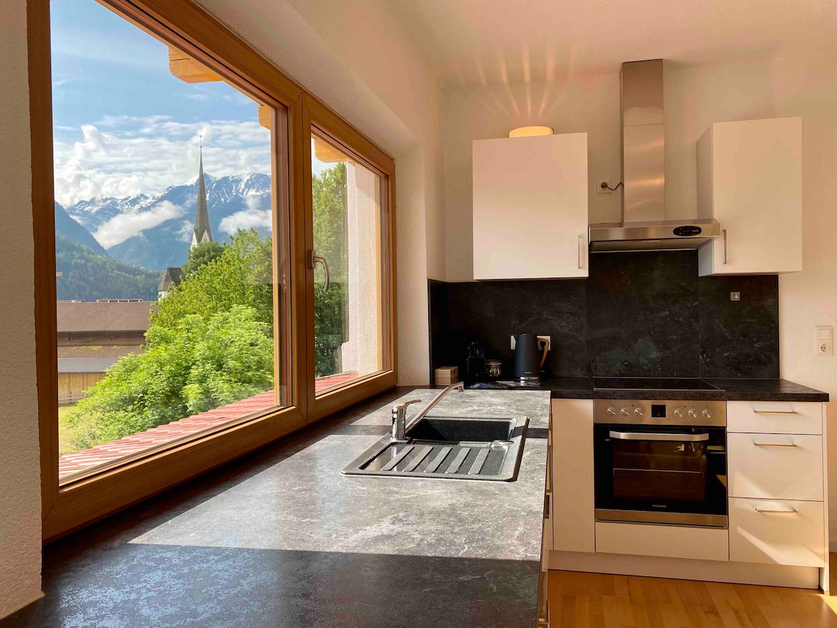 Modern lodge with Pitztal Valley view