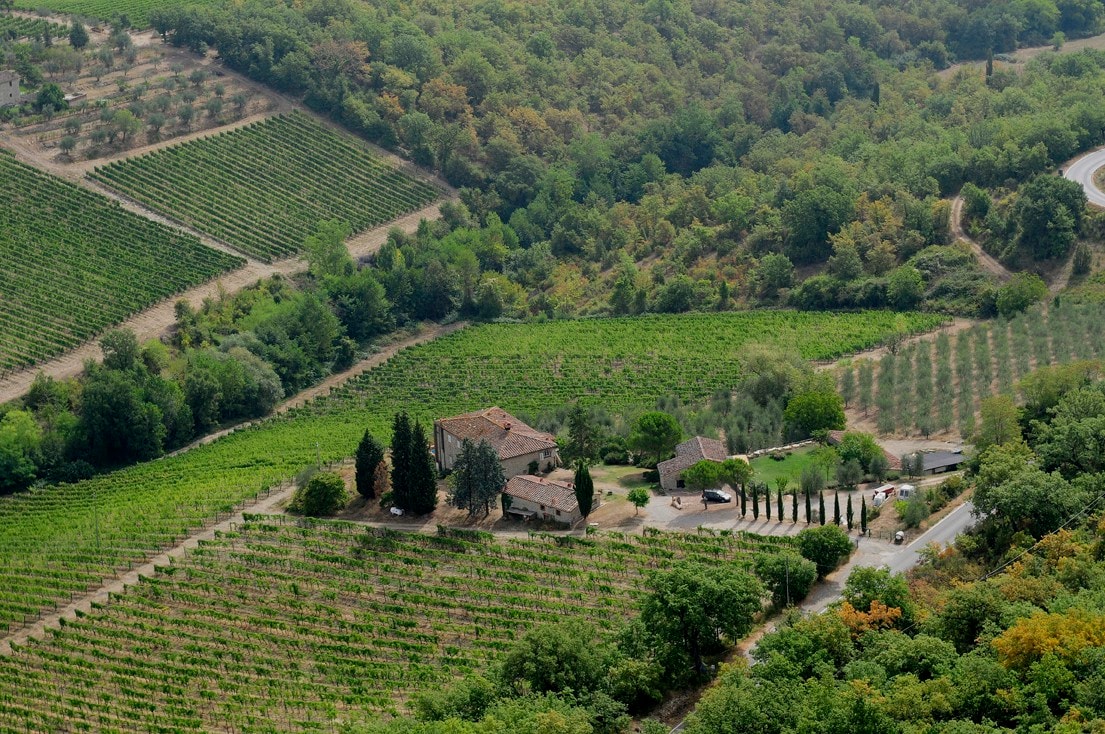 Vista sulla valle in Chianti