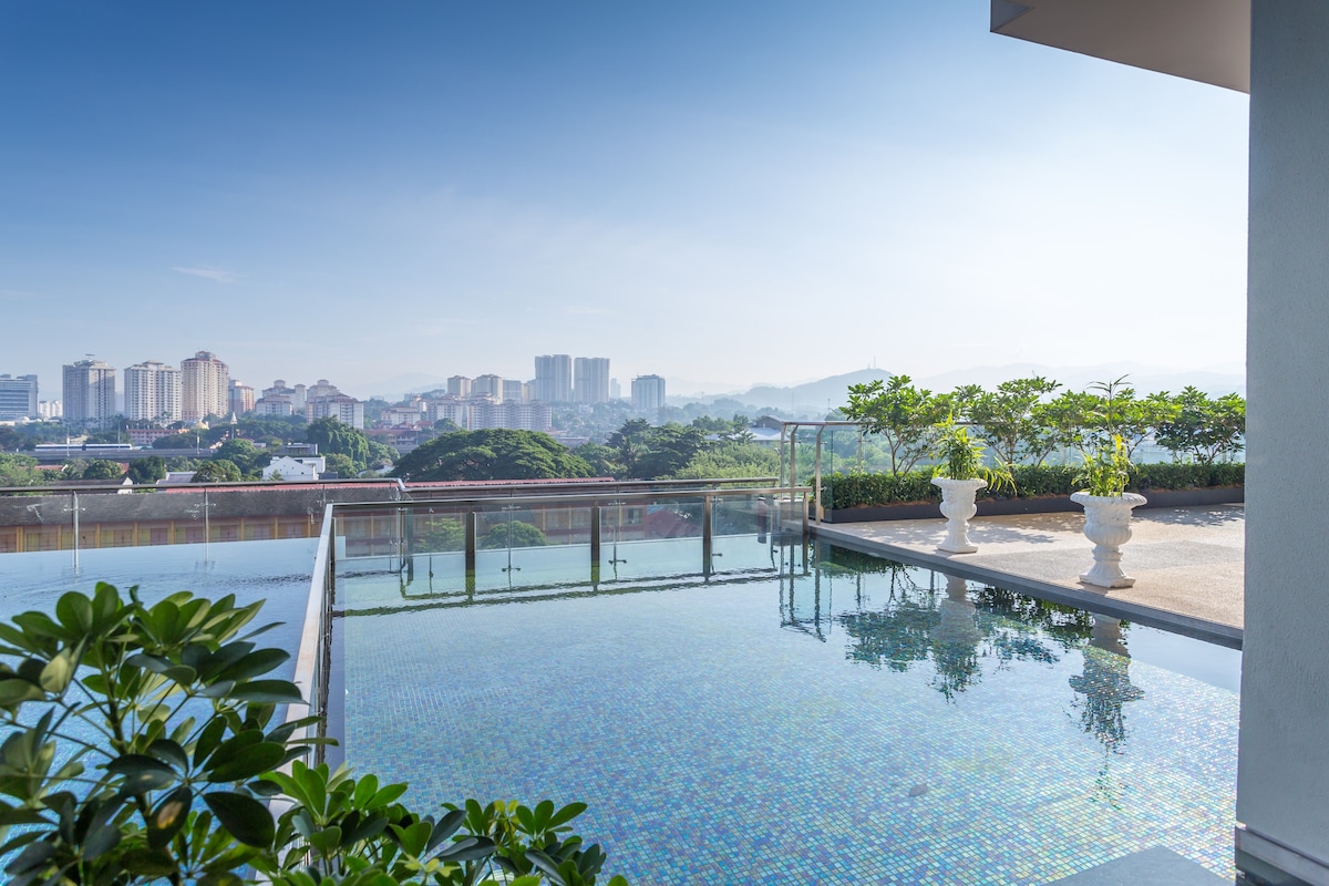 吉隆坡豪华套房| 3间卧室|英菲尼迪泳池|距离吉隆坡城中城5米