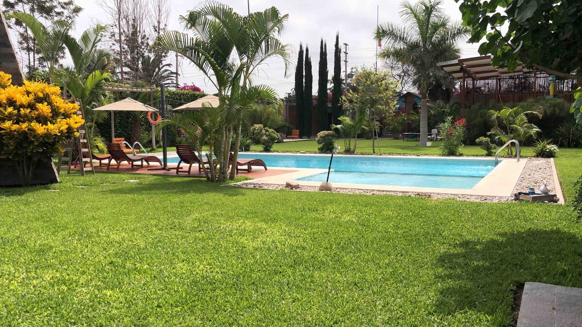 Chalet Ecológico-Familiar Pet Friendly en Chincha