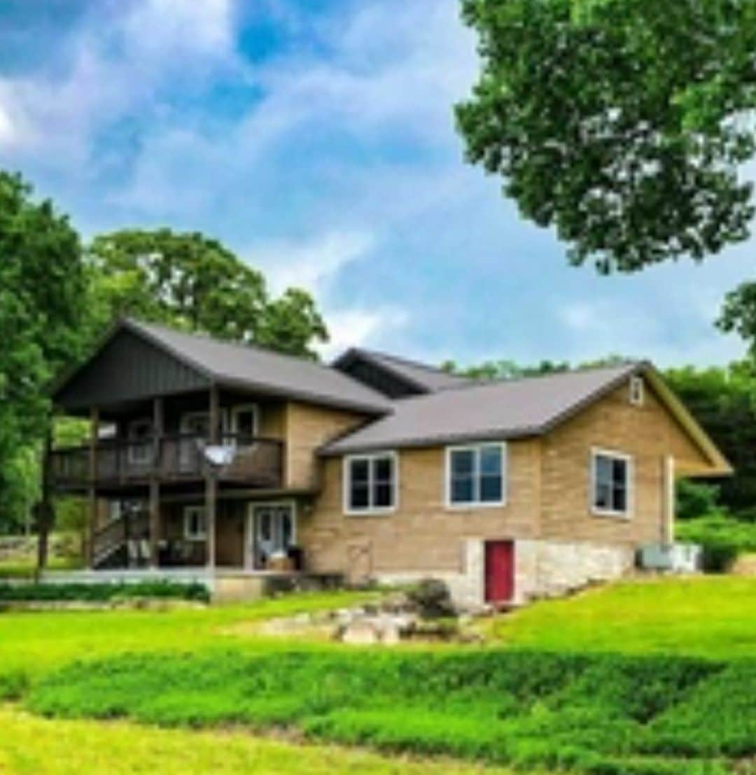 Back porch living with river access.