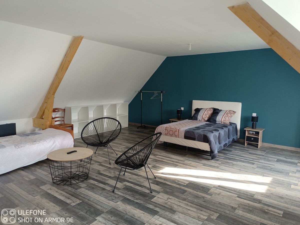 Chambre meublée 45 m² à la campagne