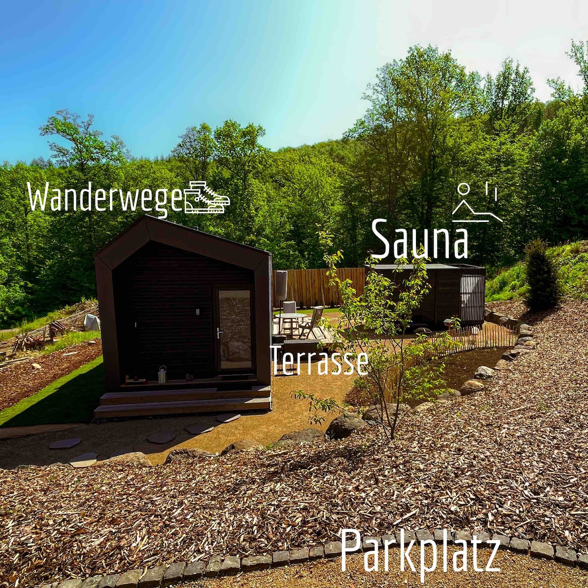 Cabin Westerwald|Auszeit am Waldrand|Sauna buchbar