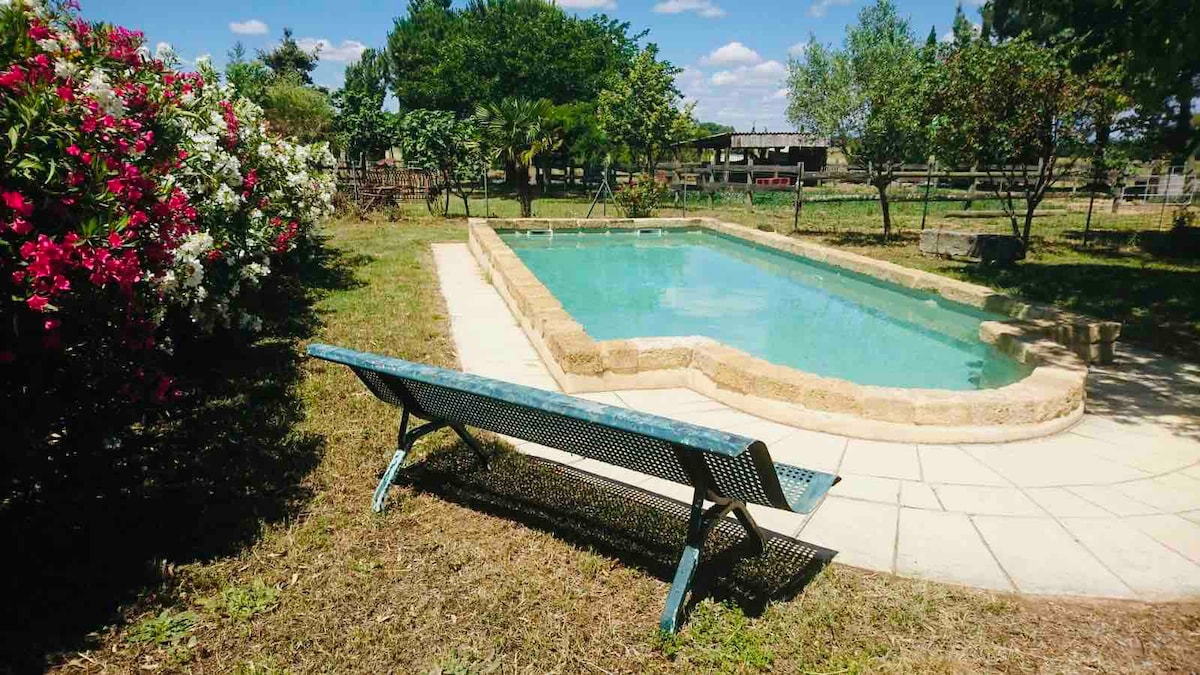 Gîte rural en Petite-Camargue avec piscine