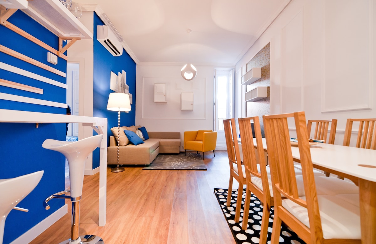 马德里优雅公寓I ， 6人， 80平方米， 2卧2卧室， 2间卧室