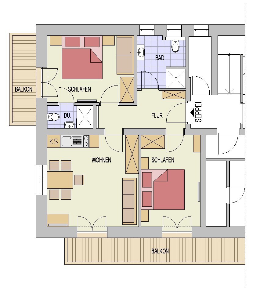 cooles apartment in a alpine look for 2-5 person