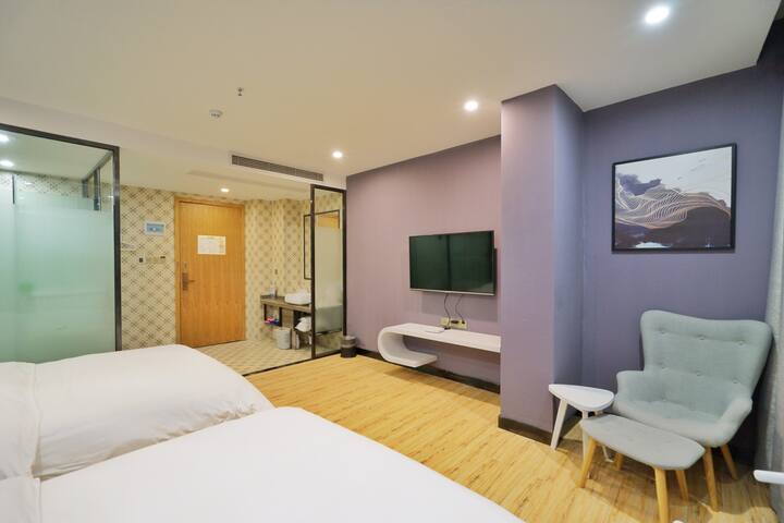 广州妃子笑艺术酒店 精品双床 轻奢风格 新塘港口大道333号 近13号