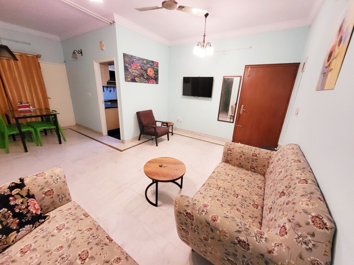 Moonshine green furnished 2bhk flat in Cooke town.