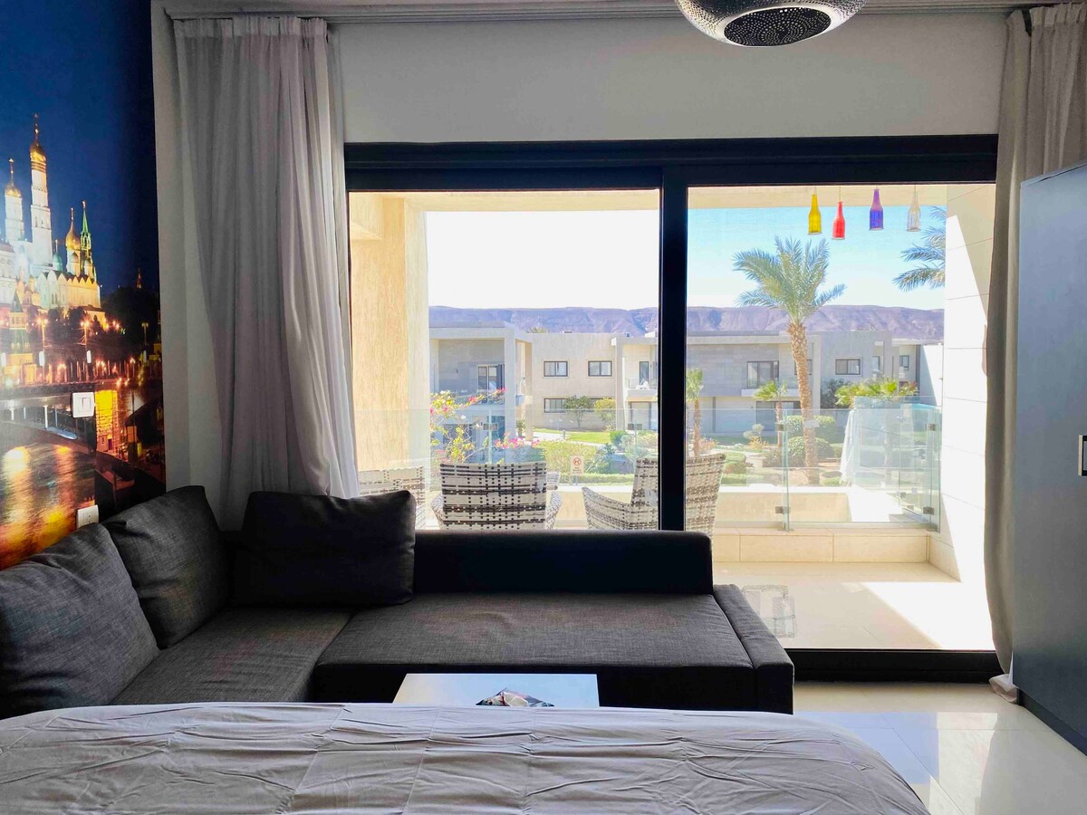 舒适的单间公寓@ G-cribs El Gouna ，可欣赏美景。