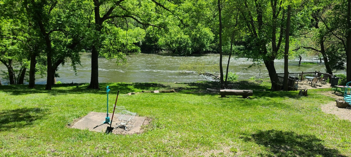 Cabin on River. Lower level only.