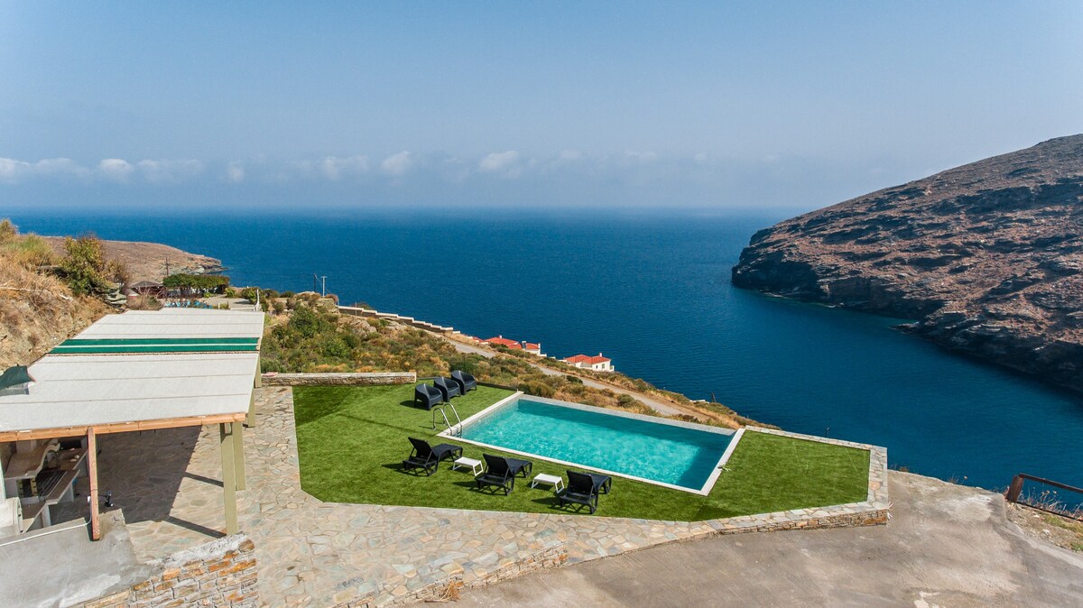 Anastasis Luxury Villa Andros带加热泳池